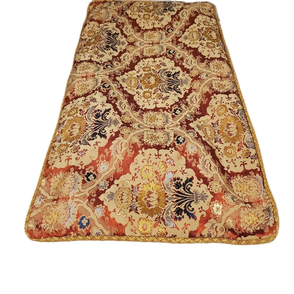 Waterford‎ Linens King Sham 20"x36" Cord Trim Reversible Rust & Gold